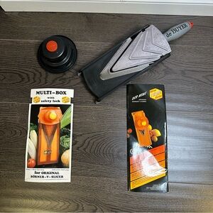 De Buyer Kobra Axis Handheld Slicer Mandoline +/- Thickness W/ Hand Guard France